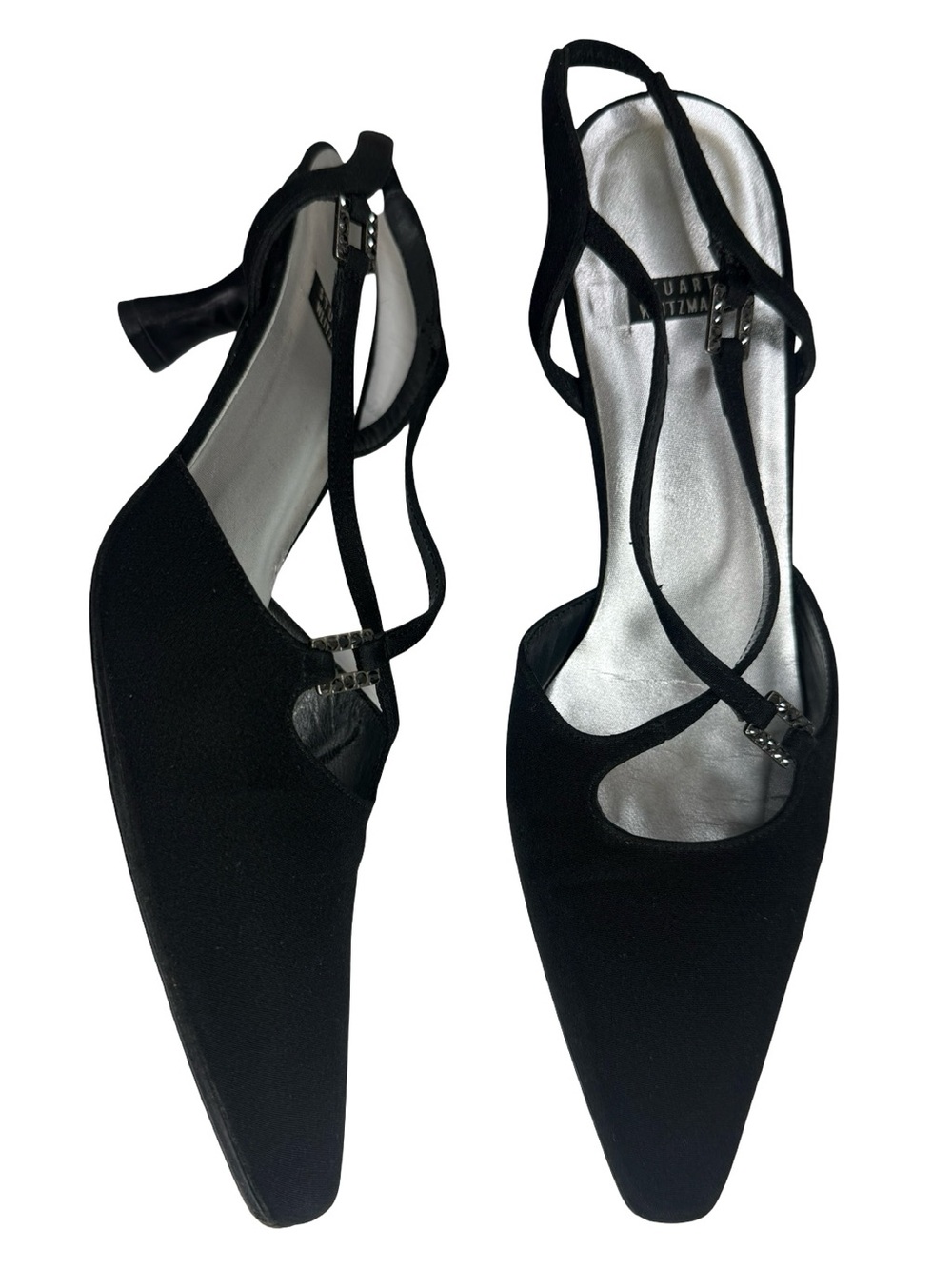 Vintage Stuart Weitzman Slingback Kitten Heels Shoes Sz 7.5